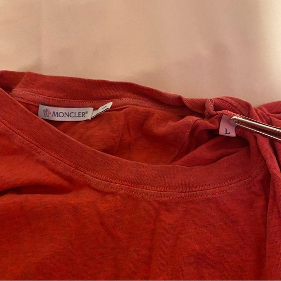 MONCLER RED TSHIRT LOGO GRAPHIC - Picture 2 of 10